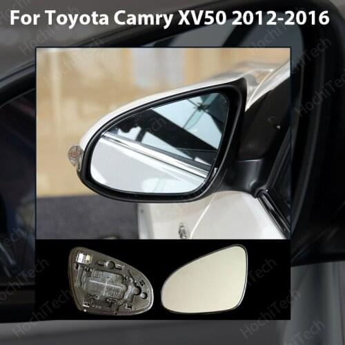 Exterior Rearview Left & Right Wide Angle Replacement Heated Mirror Glass For Toyota Camry XV50 2012-2016