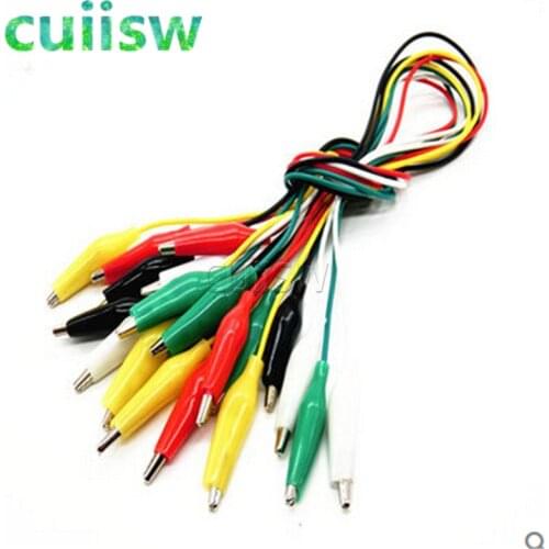 1set 10pcs Alligator Clips Electrical DIY Test Leads Alligator Double-ended Crocodile Clips Roach Clip Test Jumper Wire BrandNew