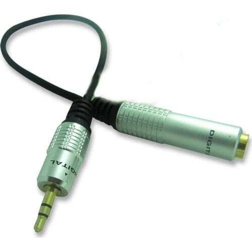 1PCS Headphone Adapter GOLD PLATED 3.5mm Male To 6.35mm Socket Female Jack Plug Audio Convertor Cable M/F