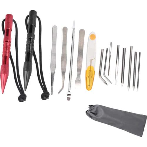 14Pcs/Set Paracord Stitching Needles Set Aluminium Parachute Cord Knitting Tool Bracelets DIY Weaving Kit Bracelet Flattener