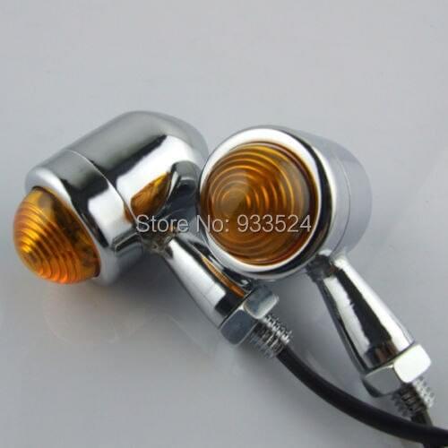 2x Motorcycle Bullet Bulb Turn Signal Indicator Lights For Harley Bobber Chopper Dyna Softail Honda CBR Shadow Suzuki GSX VL VZ