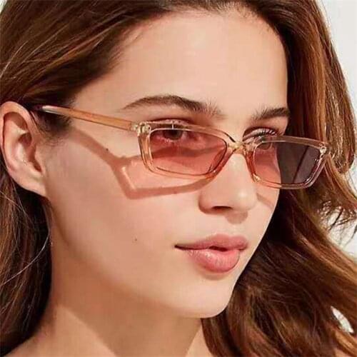 2021 Small Frame Jelly Color Sunglasses Sunglasses Square Glasses Fashion Ins Blogger Concave Shape Retro Sunglasses