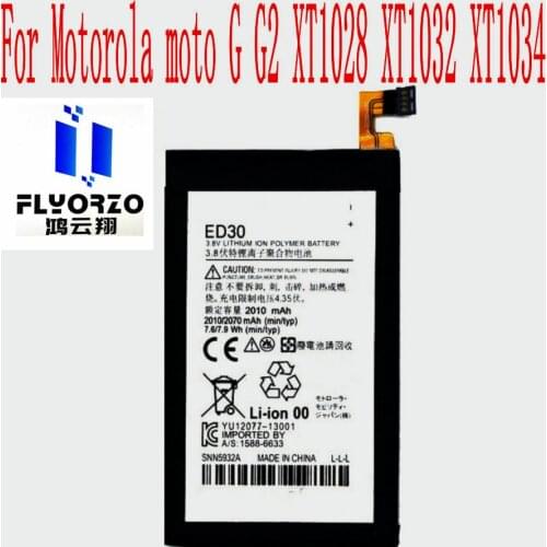 100% Brand new High Quality 2010mAh ED30 Battery For Motorola moto G G2 XT1028 XT1032 XT1034 XT1068 XT1063 XT1064 Mobile Phone