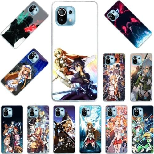 Anime Sword Art Online Silicone Soft TPU Phone Case for Xiaomi Mi 10 Pro 11 Ultra 10T Note10 Lite Mix2s Black Shark 2 3 4 Cover
