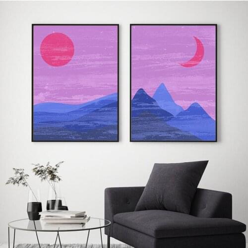 Bisexual Pride Flag Colors Poster Art Print Bi Pride Decoration Pictures Coming Out Gift Bisexuality Canvas Painting LGBTQ Decor