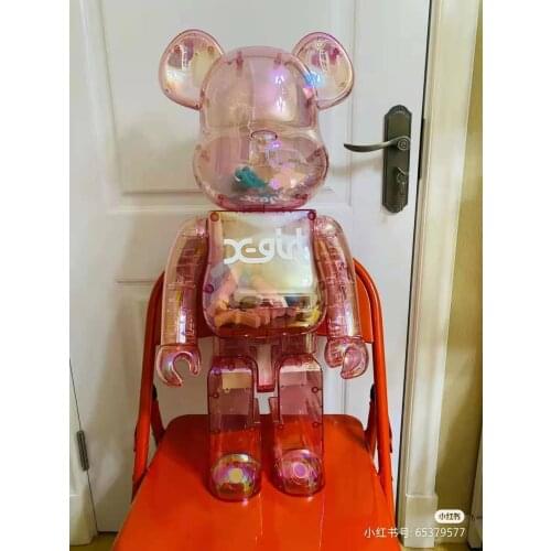 Bearbrick X Girl 1000% Oso violento Building Blocks Bear Toy Action Figure Home Decoration