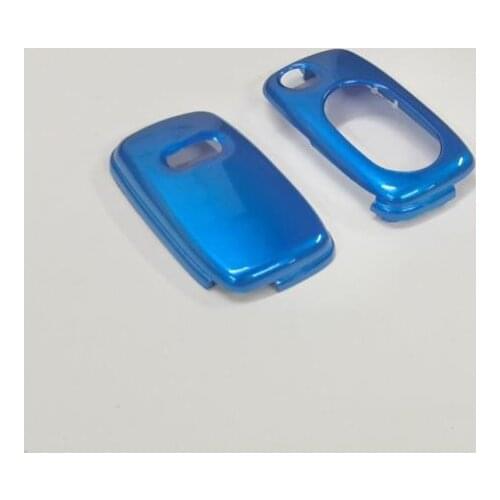 Gloss Metallic Blue Color (Oval Shape) Hard Plastic Remote Key Protection Case For Audi A3 8L A4 B5 B6 TT MK1 A6 C5