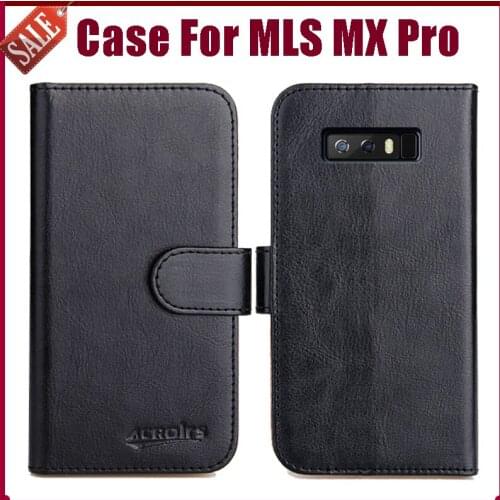 Hot! MLS MX Pro Case 6" 6 Colors Flip Soft Leather Phone Wallet Cover Stand Function Case Credit Card Slots