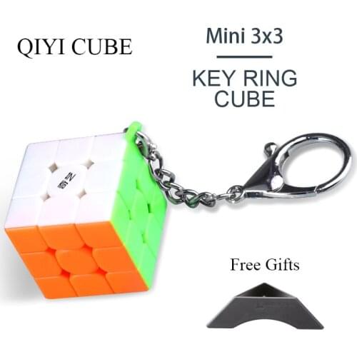 HelloCube 2020 QiYi Keychain 3x3 Cube 3x3x3 Mini Keyring Puzzle Toys Educational For Children
