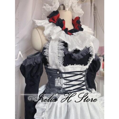 Irelia H Store Honkai Impact 3 Rita Rossweisse Long Maid Dress Cosplay Costume Custom made/size