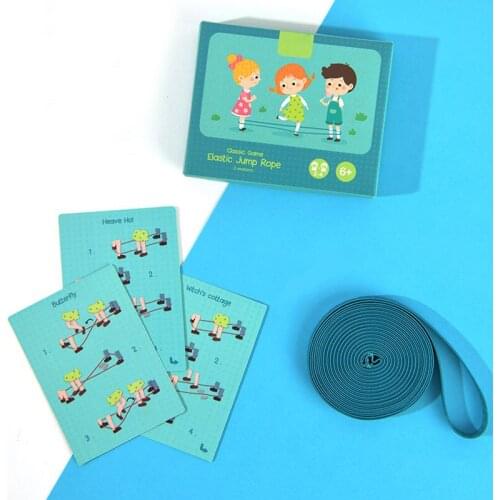 Classic Kids Outdoor Jump Game Elastic Rubber Jump Rope Toys For Children Outside Party Sport Family Cooperation Educational Toy