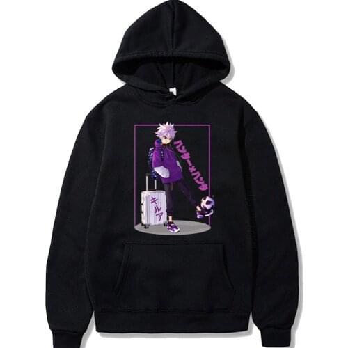 Hot Hunter X Hunter Hoodies Killua Zoldyck Classic Comic Classic Anime Japan Men Fashion Designer Streetwear