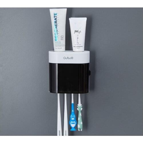 Multifunction Automatic Toothpaste Squeezer Dust-proof Toothbrush Holder With Magnetic Cover For Bathroom Accessories Sets