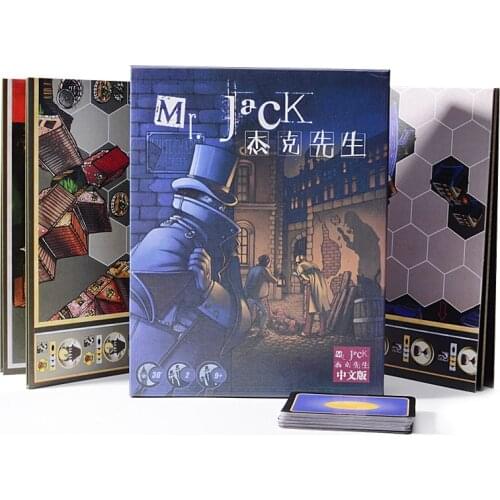 Mr. Jack 4 In1 Board Game Family/Party/Friends London/New York/London Extended/Pocket Funny Cards Game