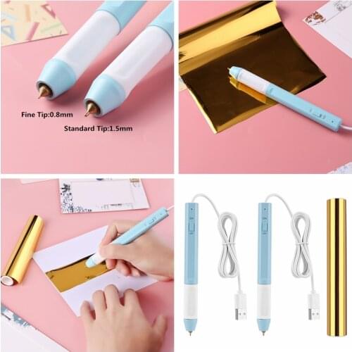 Heat Foil Pen+Foil Paper Sets For Shining Handwritten Sentiments And Glimmering Accents Without Die Cutting Machine