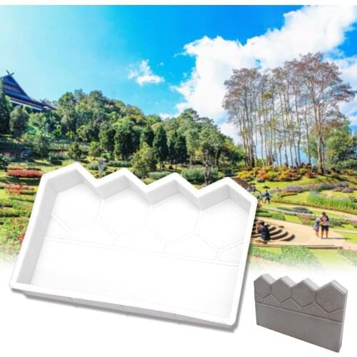 New Antique Garden Brick Cement Mold Garden Fence Cement Stone Mold Concrete Flower Pool Fish Pond Courtyard Lawn Pathmate Mold