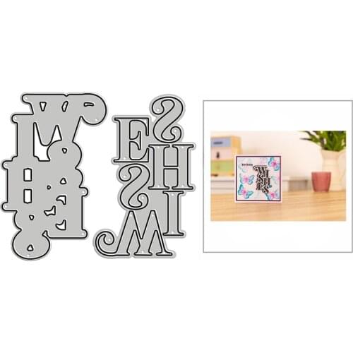 New Wishes Stencil Word Craft Embossing Mold 2021 Metal Cutting Dies for DIY Decorative Scrapbooking Album Card Making No Stamps