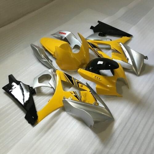 Motorcycle Fairing bodywork for GSXR1000 07 08 GSX-R GSXR 1000 K7 2007 2008 Yellow silver Fairings body kit+gifts SK47