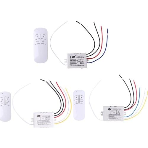 Wireless ON/OFF 1/2/3 Ways 220V Lamp Remote Control Switch Receiver Transmitter Controller Indoor Lamp Home Replacements Parts