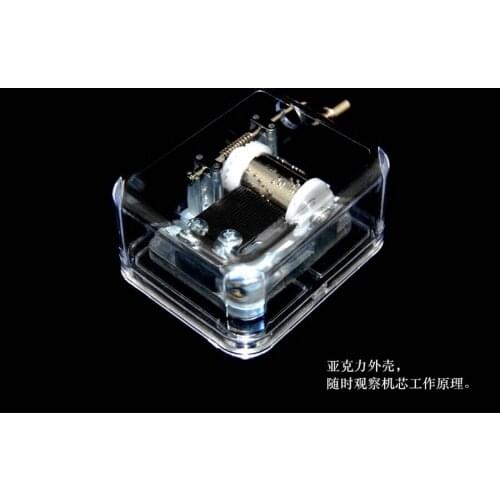 By dhl 200pcs high quality Music Box DIY Craft Vintage Musical with Hand Gurdy Swan Lake Canon music Songs Music Boxes