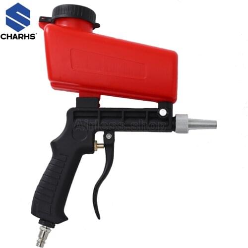 Charhs DIY Portable Gravity Sandblasting Gun Pneumatic tool Small Sand Blasting spray gun Adjustable Sandblaster