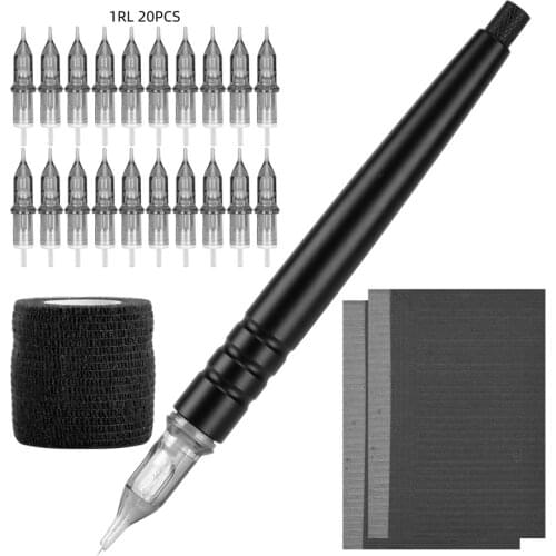 Professional Stick Poke Pen Tattoo Kit Atuaje Principiante Full Set Tattoo Kit Para Tatuar Pen Hacer Tatuajes Tatuagem Iniciante