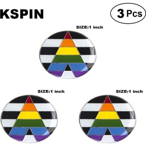 Straight Allies Lapel Pin Brooches Pins Flag badge Brooch Badges