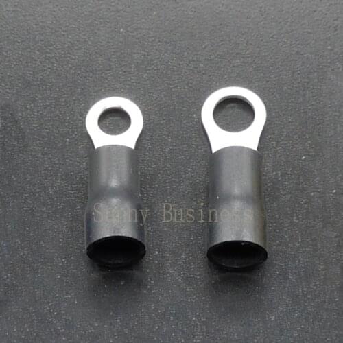 RV3.5-5 500PCS 14-12AWG #10 Black Insulated Ring Terminals Electrical Crimp Terminal