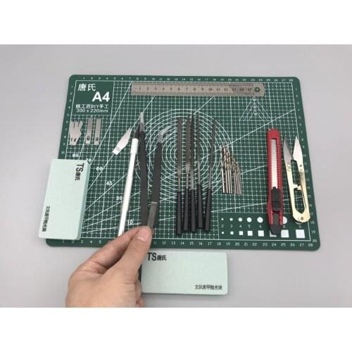 A4 Grid Line Self Healing Cutting Mat Craft Card Fabric Leather Paper Board Manual Modeling Components Pvc Mat Pencil Knife Tool