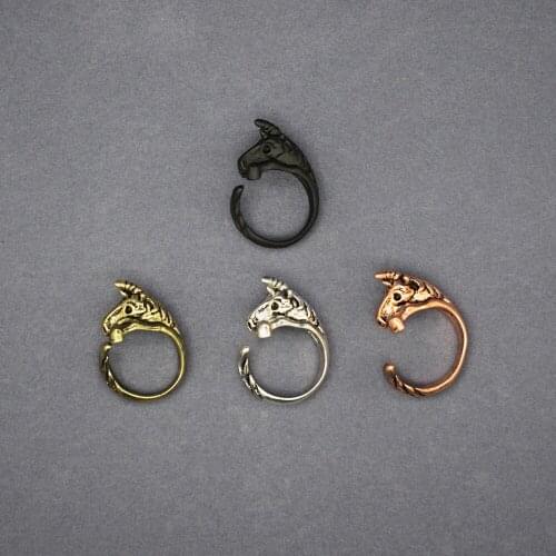 Vintage Unicorn Rings Fashion Retro Style Adjustable Unicorn Rings For Women Men Unicorn Jewellery