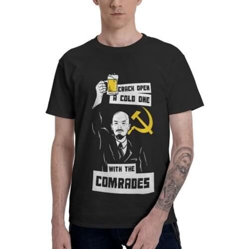 Vladimir Lenin T-shirt Men Streetwear T Shirt Short Sleeve Tshirts Cotton Tees Top Clothing