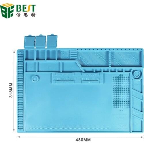 High quality S-170 BGA Heat Insulation Silicone Soldering Pad Mat Desk Maintenance Platform For Repair Station With Magnetic