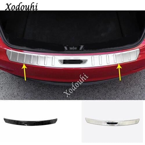For Tesla Model 3 Model3 2018 2019 2020 Car Stainless Steel Back Rear Pedal Door Scuff Plate Frame Outside Threshold Trunk 1pcs