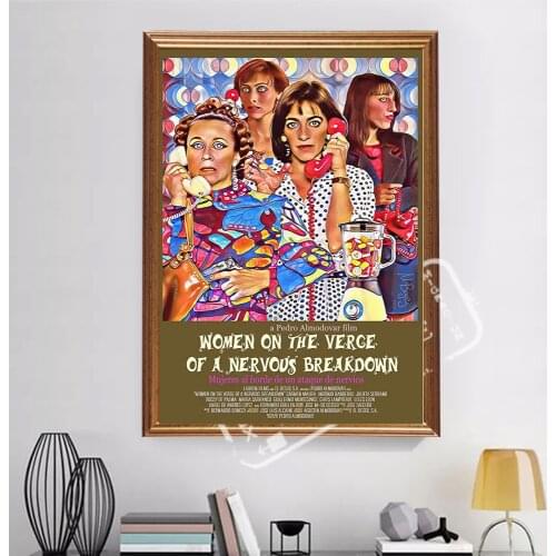 Women on the Verge of a Nervous Breakdown Pedro Almodovar Spain Girl Film Decorative Poster Wall Art Canvas Sticker Home Decor