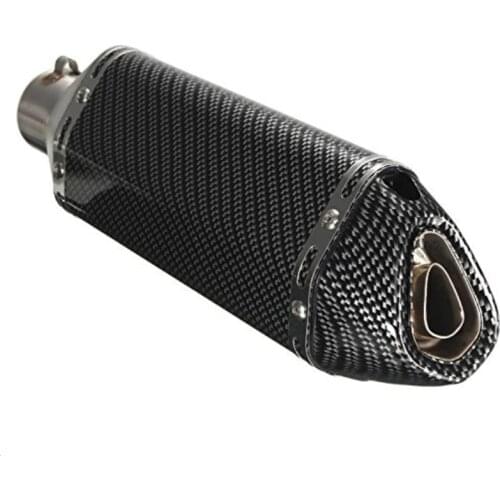 1X Universal 38-51mm Carbon Fiber Motorcycle Exhaust Muffler Pipe With DB Killer