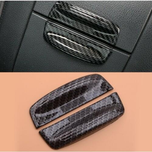 1Pair Carbon Fiber Style Inner Center Storage Armrest Box Handle Switch Trim Cover Fit for Toyota Highlander 2015-2017 2018 2019