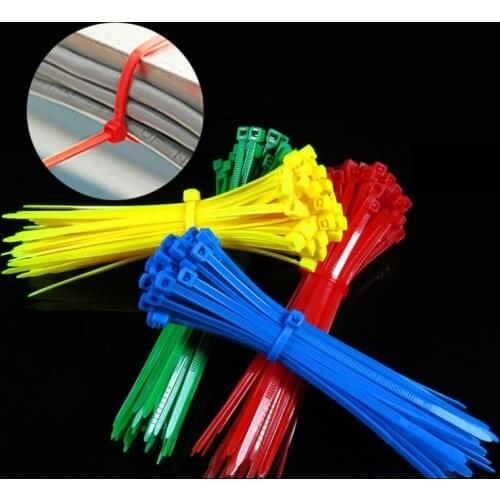 100Pc Nylon Cable Self-locking Plastic Wire Zip Ties 3*100 MRO & Industrial Supply Fasteners & Hardware Cable Tie Fastening Ring