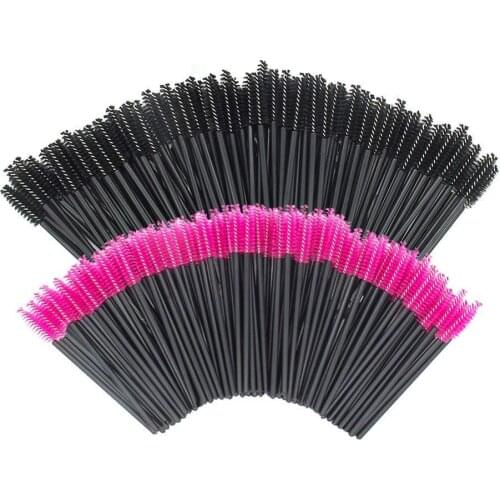 1000PCS Disposable Black Handle Eyelash Brush Mascara Wands Applicator Grafting Eyelash Curling Comb Beauty Makeup Tool Eye Lash