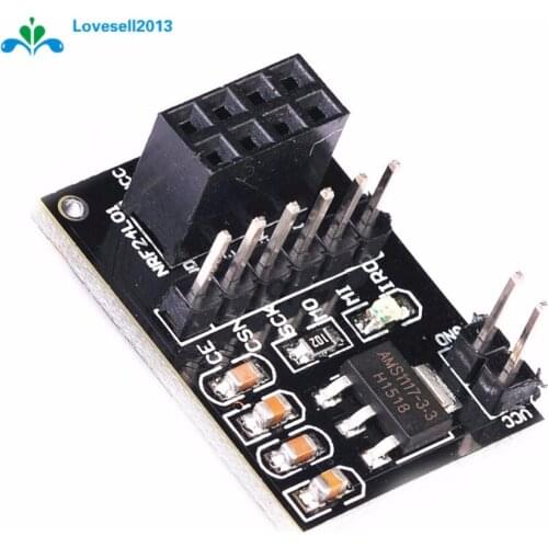 2PCS AMS1117 Socket Adapter Plate Board For 8Pin NRF24L01 Wireless Transceiver Module 51