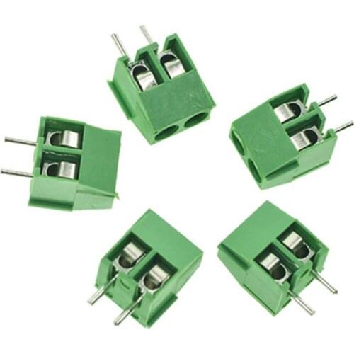 20PCS 3.5mm Pitch Screw Terminal Connector 2 Pin 3 Pin 4 Pin Straight Leg KF350 Copper Green PCB Terminal Blocks