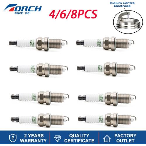 Automobile High Quality Ignition Spark Plug TORCH K6RAIP-11 for NGK IZFR6H-11 Denso VK20 Iridium Platinum Spark Candles 4-8PCS
