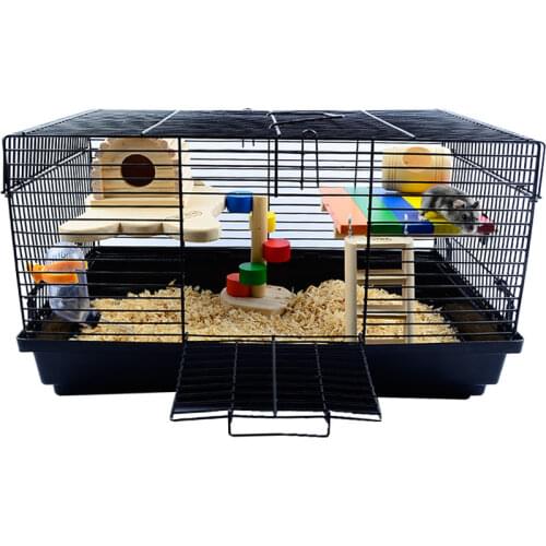 Hamster cage base cage golden silk bear Dutch rat iron cage to prevent bite large nest flower mouse