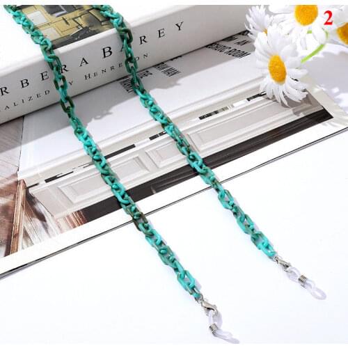 Bohemia Resin Mask Chain Largand Sunglasses Acrylic Glasses Chain for Face Mask Necklace Sunglasses Straps Eyeglasses Holder hot
