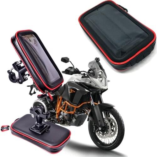 Motorcycle Phone Holder Support Telephone Mobile Stand For Moto Support For HUAWEI Redmi 5x Universal Bike Holder Waterproof Bag