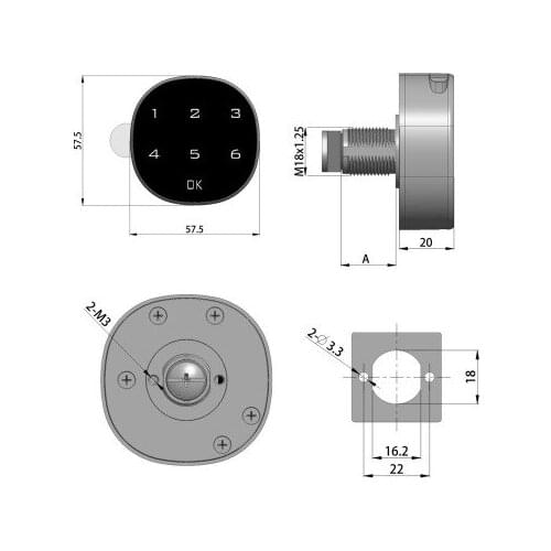 Electronic Cabine Lock Drawer Combination Digital Lock Touch Keypad Password Key Access Cabinet Digital Security Code For Locker