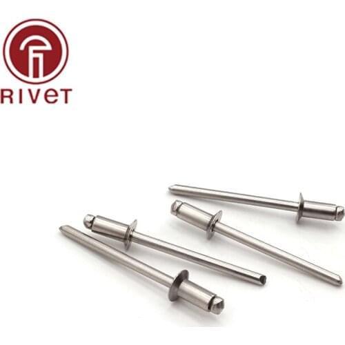 ISO 15984 M4.8 20PCS Stainless Steel Blind Rivets Open End Countersunk Head Rivets Decorative Rivets