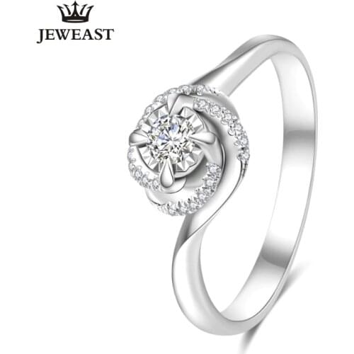 IDO Natural diamond 18K gold Pure Gold Ring Real 18K gold Solid Gold Ring Trendy Classic Party Fine Jewelry Hot Sell New 2019