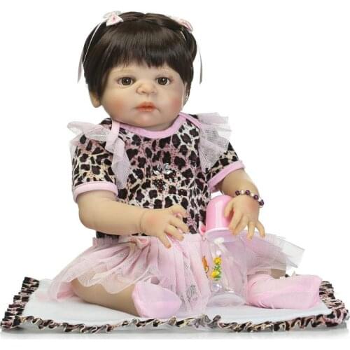 57cm Fashion Reborn Doll Full Vinyl Silicone Bebes Reborns Menina De Silicone Vinyl Baby Dolls for Kids Birthday Xmas Gift