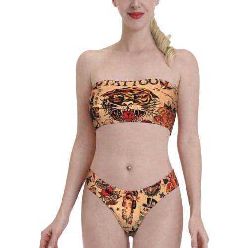 Dragon swimming suit Ed Hardies (10) Bandeaukini 2021 Swimming Suit Bikinis for Women young Girls