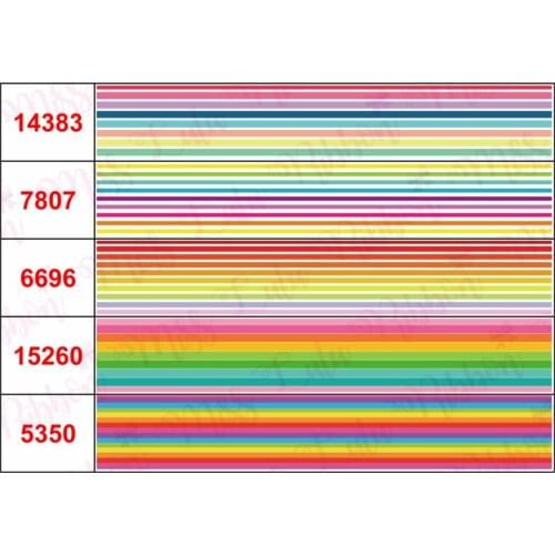 16mm-75mm Mexico Stripes Rainbow Gradient Color Printed Grosgrain/Foe Ribbon DIY Party Decor Hair Bowknots 50yards/roll